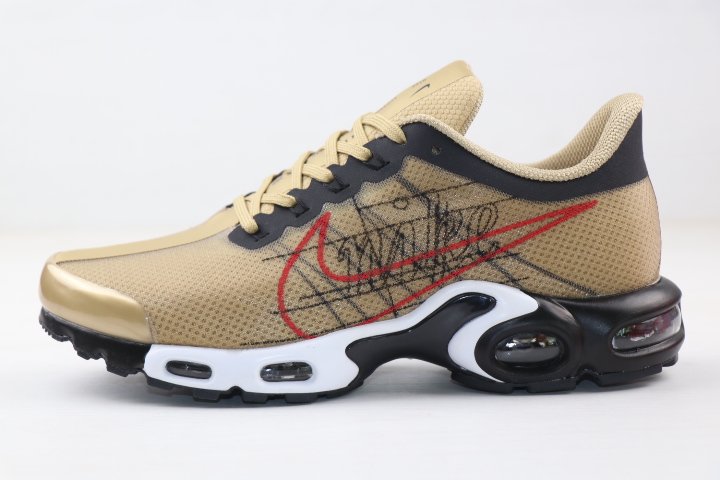 2021 Nike Air Max Plus Mesh Olive Black Red White Running Shoes - Click Image to Close